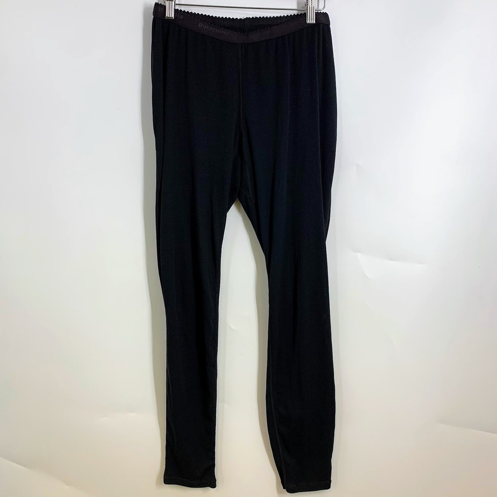 Patagonia Women's Performance Baselayer Bottoms‎ Leggings Black Thermal Size L